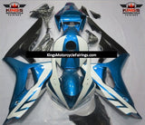 White, Light Blue and Matte Black Fairing Kit for a 2006 & 2007 Honda CBR1000RR motorcycle