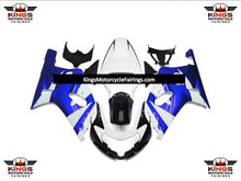 Blue, White and Black Fairing Kit for a 2000, 2001, 2002 & 2003 Suzuki GSX-R600 motorcycle