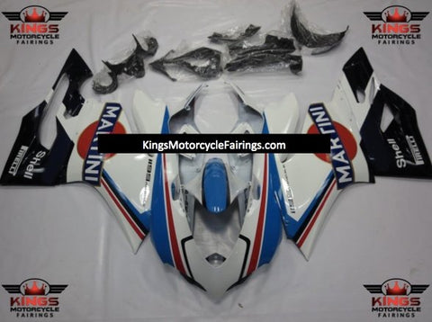 Ducati 1199 (2011-2014) White, Blue, Red & Black MARTINI Fairings