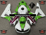 White, Green and Magenta Purple Fairing Kit for a 2013, 2014, 2015, 2016, 2017, 2018, 2019, 2020 & 2021 Honda CBR600RR motorcycle