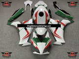 White, Green and Red Fairing Kit for a 2012, 2013, 2014, 2015 & 2016 Honda CBR1000RR motorcycle