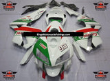 White, Green and Red Castrol Fairing Kit for a 2005 and 2006 Honda CBR600RR motorcycle