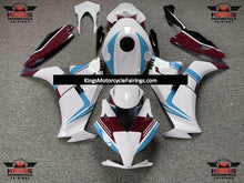 White, Light Blue and Maroon Fairing Kit for a 2012, 2013, 2014, 2015 & 2016 Honda CBR1000RR motorcycle