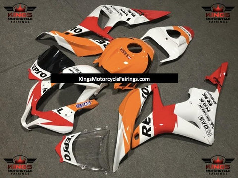 Honda CBR600RR (2007-2008) White, Orange & Red Repsol Fairings