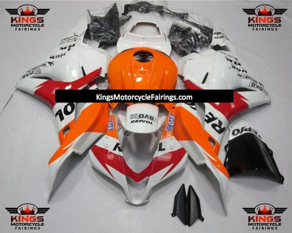 Honda CBR600RR (2009-2012) White, Bright Orange & Red Repsol Fairings