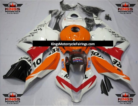 Honda CBR600RR (2009-2012) White, Orange, Red & Black Repsol Fairings