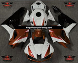 White, Orange, Black and Red Fairing Kit for a 2013, 2014, 2015, 2016, 2017, 2018, 2019, 2020 & 2021 Honda CBR600RR motorcycle