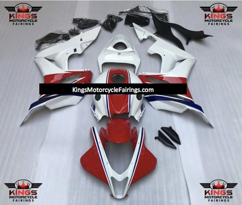 Honda CBR600RR (2007-2008) White, Red & Navy Blue Fairings