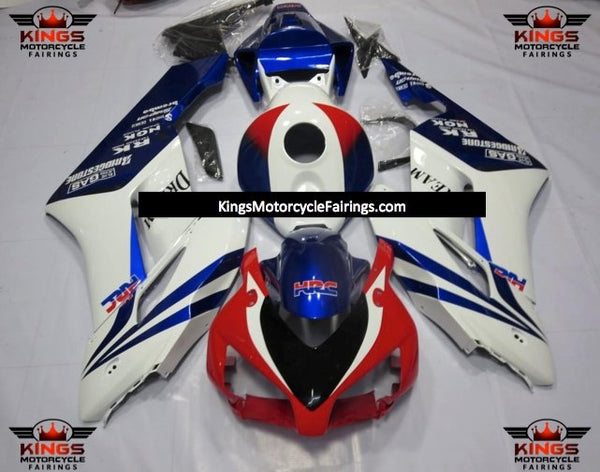 Honda CBR1000RR (2004-2005) White, Red & Blue HRC Fairings