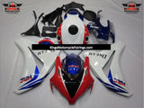 White, Red, and Blue HRC Dream Fairing Kit for a 2008, 2009, 2010 & 2011 Honda CBR1000RR motorcycle
