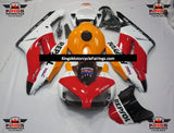 White, Red and Orange Repsol Fairing Kit for a 2004 and 2005 Honda CBR1000RR motorcycle