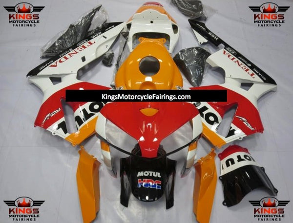 Honda CBR600RR (2005-2006) White, Red & Orange Repsol Fairings