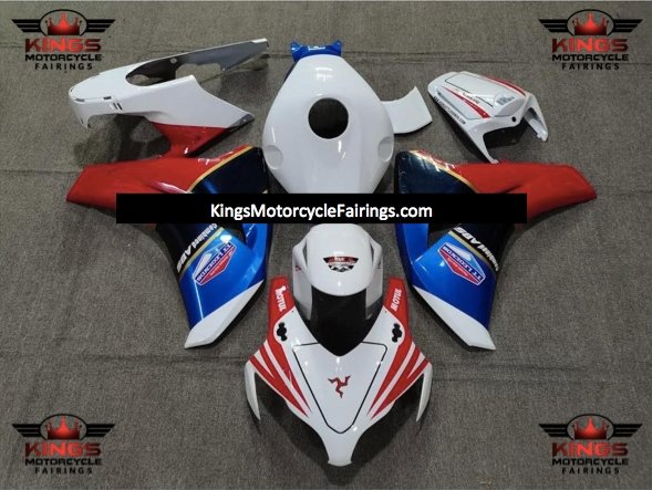 Honda CBR1000RR (2008-2011) White, Red & Blue TT Legends Fairings