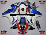 White, Red, Blue and Black HRC Fairing Kit for a 2012, 2013, 2014, 2015 & 2016 Honda CBR1000RR motorcycle