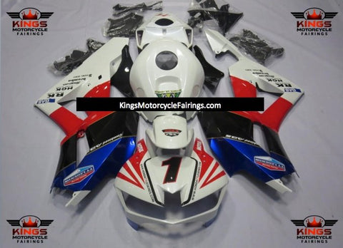 Honda CBR600RR (2013-2021) White, Red, Blue & Black TT Legends Fairings