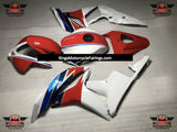 White, Red, Blue and Gold Fairing Kit for a 2007 and 2008 Honda CBR600RR motorcycle