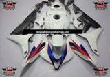 White, Red, Blue and Gray HRC Fairing Kit for a 2007 and 2008 Honda CBR600RR motorcycle