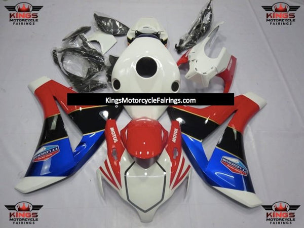 Honda CBR1000RR (2008-2011) White, Red, Blue, Black & Gold TT Legends Fairings