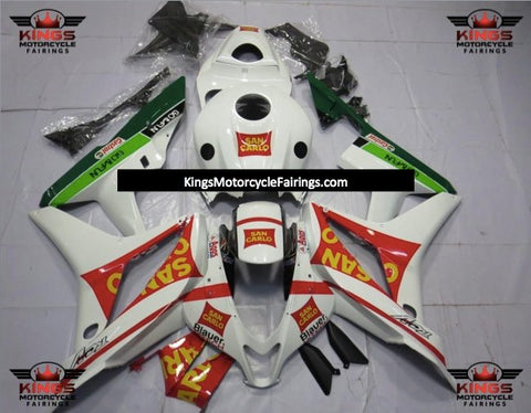 Honda CBR600RR (2007-2008) White, Red, Yellow & Green San Carlo Fairings