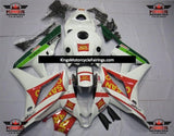 White, Red, Yellow and Green San Carlo Fairing Kit for a 2007 and 2008 Honda CBR600RR motorcycle