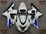 Suzuki GSXR600 (2004-2005) White, Silver, Blue & Black Fairings