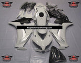 Silver, White and Matte Black Fairing Kit for a 2012, 2013, 2014, 2015 & 2016 Honda CBR1000RR motorcycle