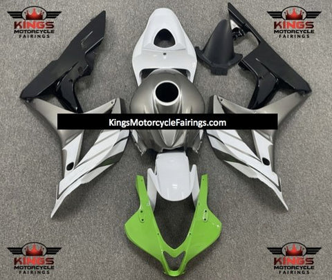 Honda CBR600RR (2007-2008) White, Silver, Black & Green Fairings