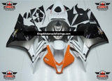 White, Silver, Black and Orange Fairing Kit for a 2009, 2010, 2011 & 2012 Honda CBR600RR motorcycle