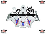 White, Silver, Blue and Red Fairing Kit for a 2012, 2013, 2014, 2015 & 2016 Honda CBR1000RR motorcycle