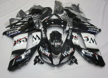 Black and White West Mobil Fairing Kit for a 2007 & 2008 Kawasaki Ninja ZX-6R 636 motorcycle