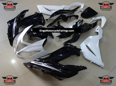 Fairing kit for a Kawasaki ZX6R 636 (2013-2018) White & Black