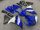 Blue, White, Silver and Black Fairing Kit for a 2012, 2013 & 2014 Yamaha YZF-R1 motorcycle