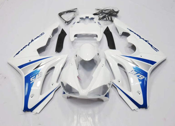 Triumph Daytona 675 Fairings (2006-2008) White, Blue at KingsMotorcycleFairings.com