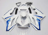 White and Blue Fairing Kit for a 2006, 2007 & 2008 Triumph Daytona 675 motorcycle