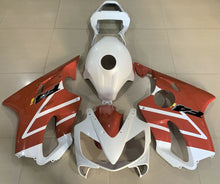 White and Orange Fairing Kit for a 2001, 2002, 2003 Honda CBR600F4i motorcycle