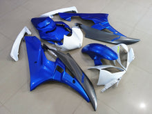 Blue, White and Dark Silver Fairing Kit for a 2006 & 2007 Yamaha YZF-R6 motorcycle