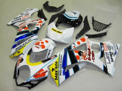 Suzuki GSXR1000 (2007-2008) White Dark Dog Fairings