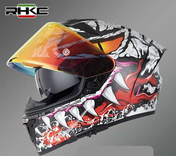 White Dragon RHKC Motorcycle Helmet