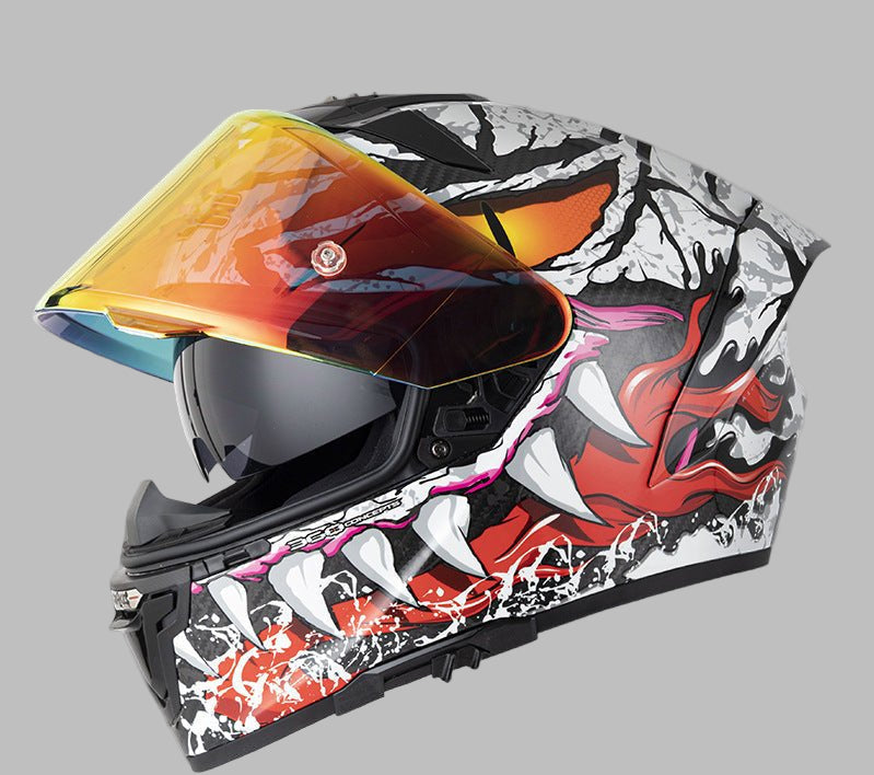 White Dragon RHKC Motorcycle Helmet at KingsMotorcycleFairings.com