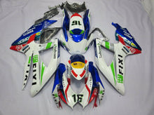 White Fixi Fairing Kit for a 2008, 2009, & 2010 Suzuki GSX-R600 motorcycle