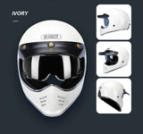 White Beasley Open-Face Motorcycle Helmet is brought to you by KingsMotorcycleFairings.com