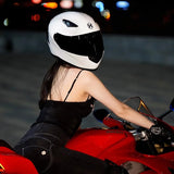 White HNJ Full-Face Motorcycle Helmet is brought to you by KingsMotorcycleFairings.com