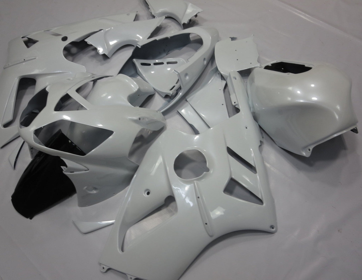 All White Fairing Kit for a 2000 & 2001 Kawasaki ZX-12R motorcycle