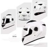 The White HNJ Full-Face Motorcycle Helmet is brought to you by Kings Motorcycle Fairings