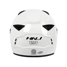 White HNJ Motorcycle Helmet with Clear Visor