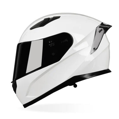 White HNJ Full-Face Motorcycle Helmet is brought to you by KingsMotorcycleFairings.com