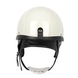 White & Black Retro Open Face 3/4 Beasley Motorcycle Helmet is brought to you by KingsMotorcycleFairings.com