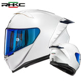 White Satin Motorcycle Helmet at KingsMotorcycleFairings.com