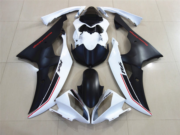 Yamaha YZF-R6 (2008-2016) White, Matte Black & Red Fairings