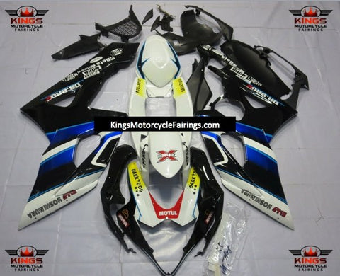 Suzuki GSXR1000 (2005-2006) White, Black, Blue Yellow & Red Dark Dog Fairings